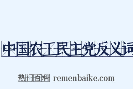 中国农工民主党反义词是什么意思的图片
